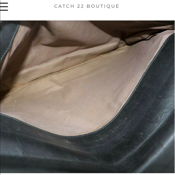 SOLD Bottega Veneta Black Intrecciato Leather Flap Clutch - Picture 4 of 5